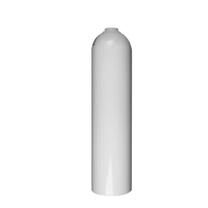 7L Alu. Flaske 200 Bar - Hvid uden ventil